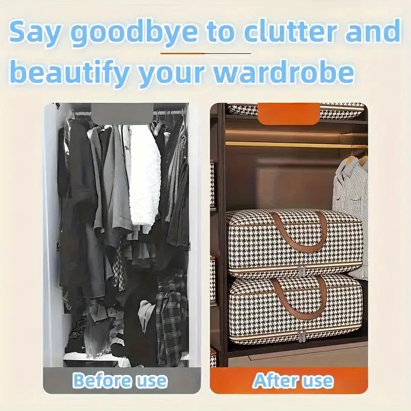 Large Capacity Foldable Storage Bag - Clothes & Bedding Organizer