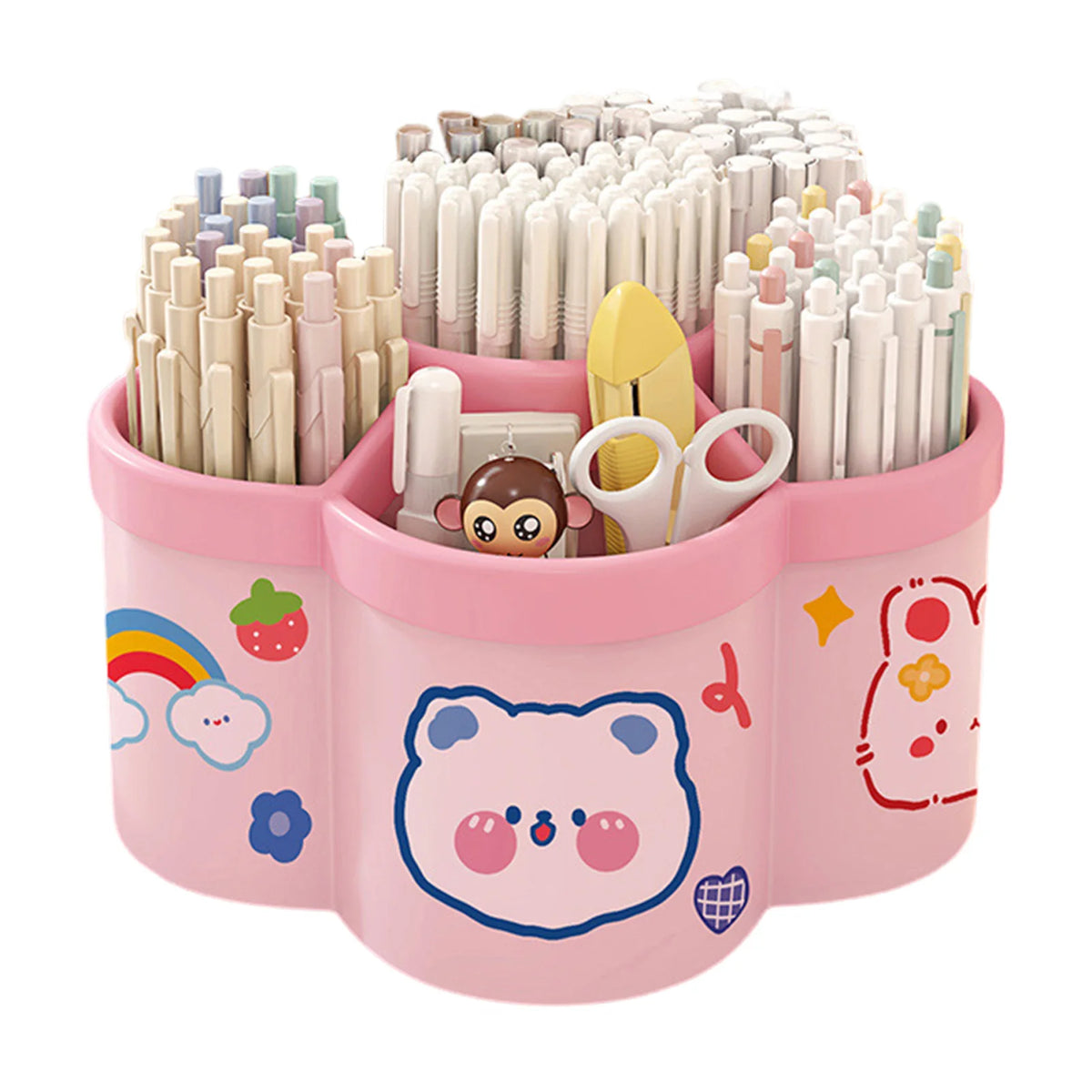 Rotating Desk Organizer – Multi-Compartment Storage Caddy