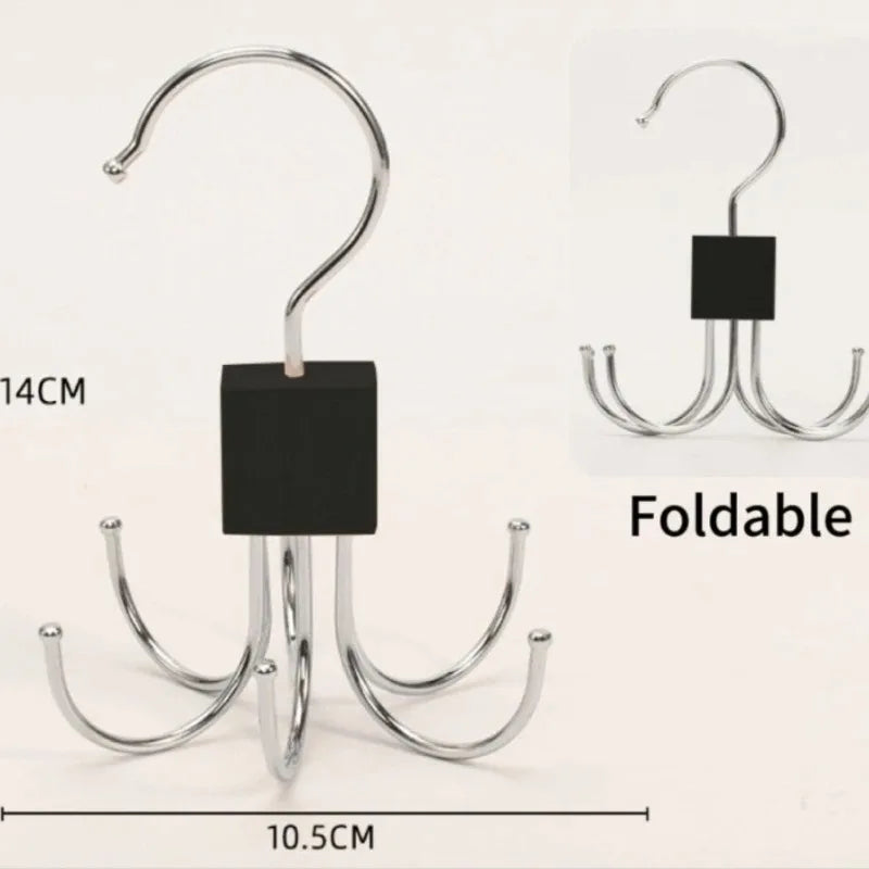 5-Piece 360° Rotating Closet Organizer Hooks