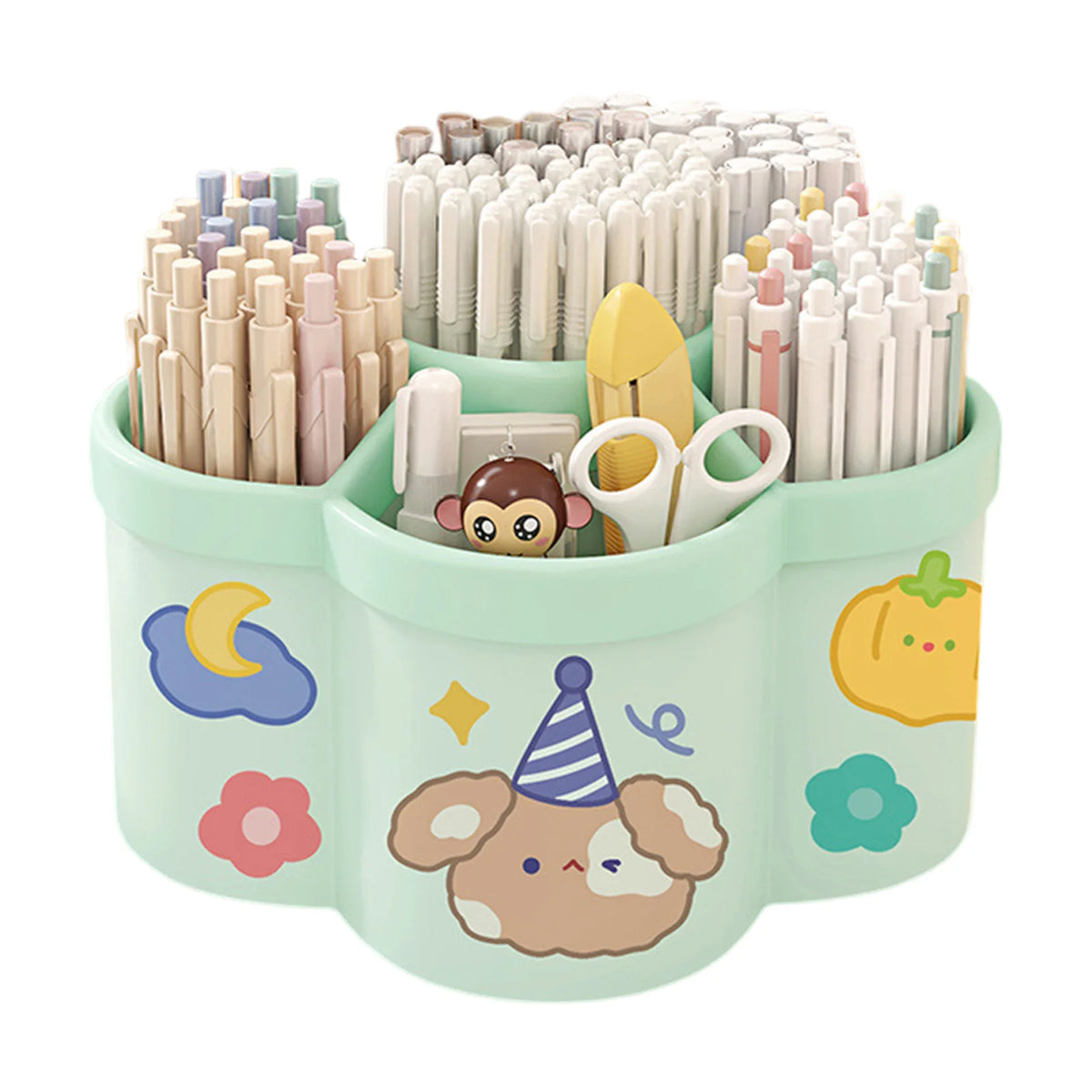Rotating Desk Organizer – Multi-Compartment Storage Caddy
