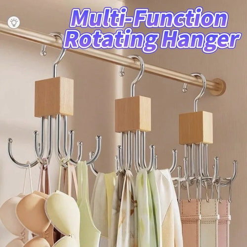 5-Piece 360° Rotating Closet Organizer Hooks